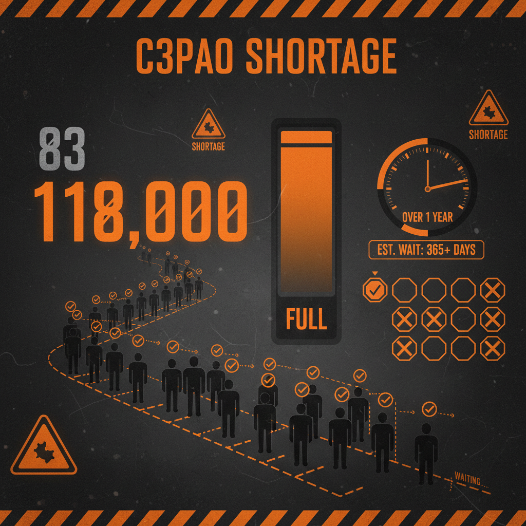 C3PAO Shortage Crisis: Only 83 Assessors for 118,000 Contractors